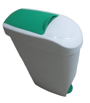 pedal green white sanitary bin from ozwashroom