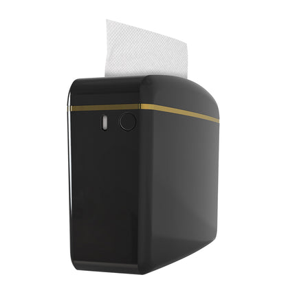 Countertop Multifold Hand Towel Dispenser in Black-sideview
