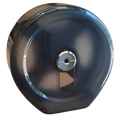 Single Jumbo Roll Dispenser Transparent Black