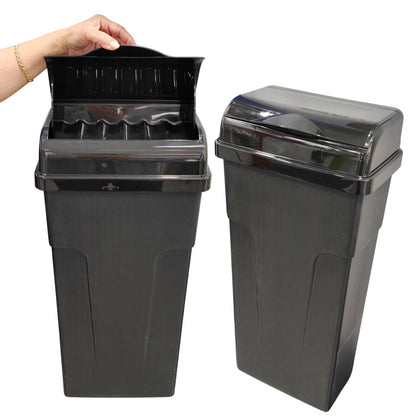 Freshnex 23L dark grey sanitary and nappy bin for commercial washrooms made from recycled materials