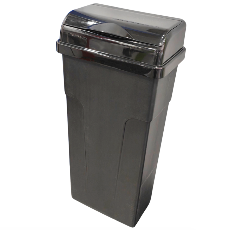 Freshnex 23L dark grey sanitary and nappy bin for commercial washrooms made from recycled materials