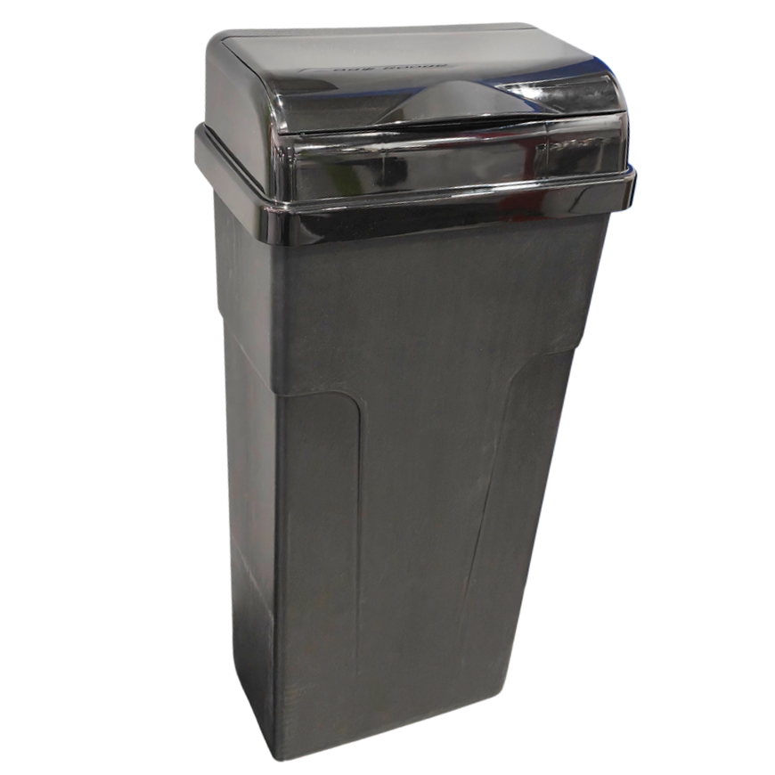 Freshnex 23L dark grey sanitary and nappy bin for commercial washrooms made from recycled materials