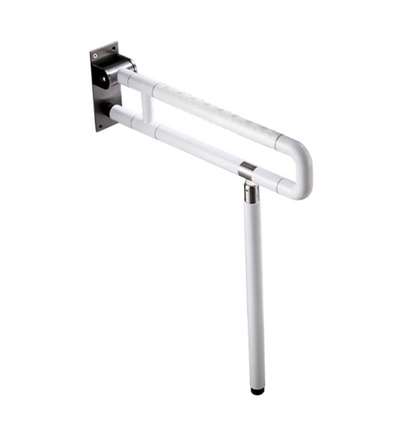 white powder coated drop down