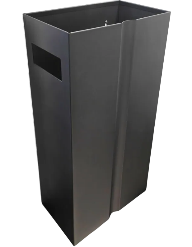 stainless steel black bin