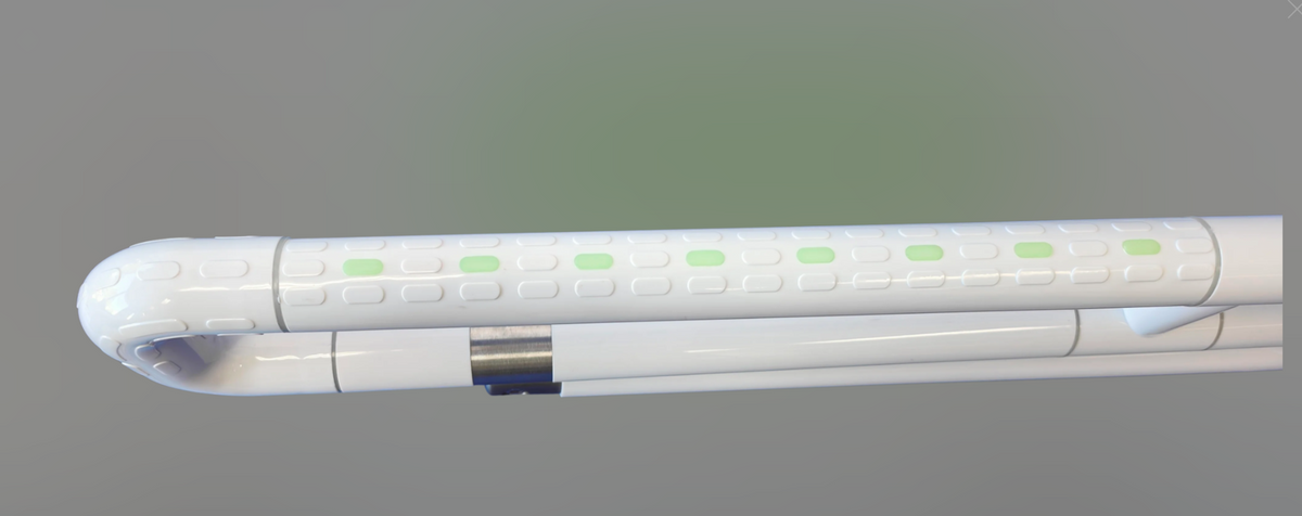 white powder coated dropdown