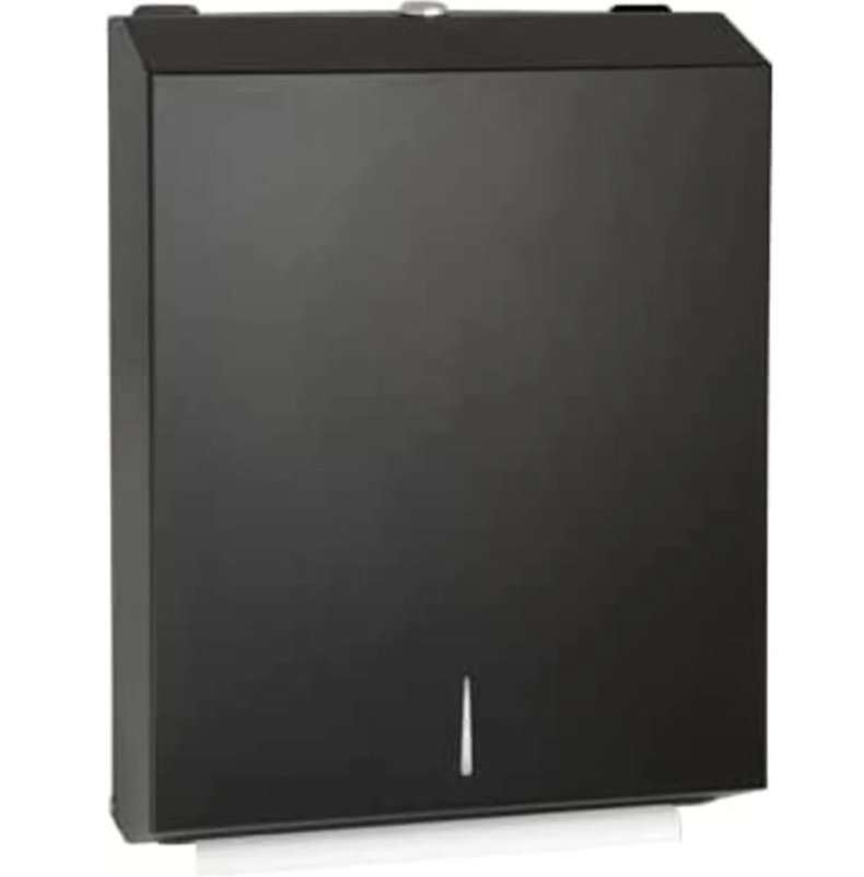 stainless steel black paper towel dispenser