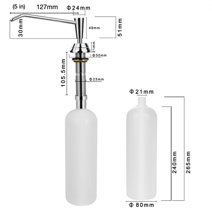 Commercial UnderBench soap dispenser 5"Spout ZC925