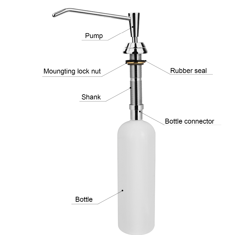 Commercial Under Bench soap dispenser 6"Spout