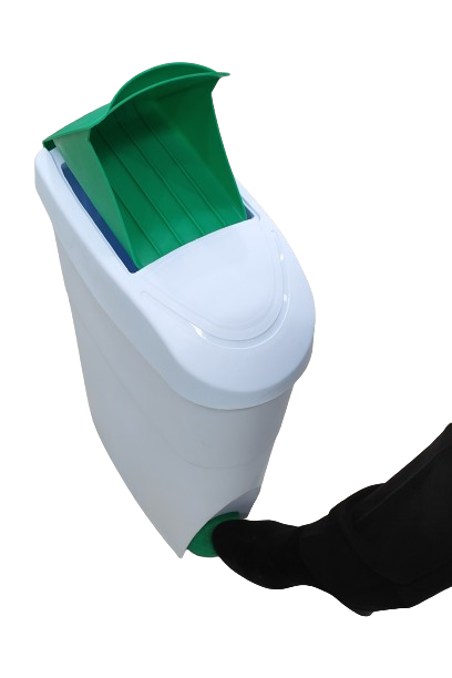 pedal green white sanitary bin from ozwashroom