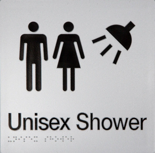 Unisex Shower toilet sign