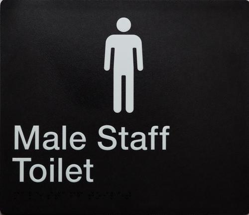 Male Staff Toilet Sign