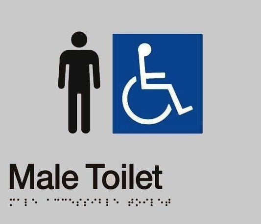 Male toilet braille sign