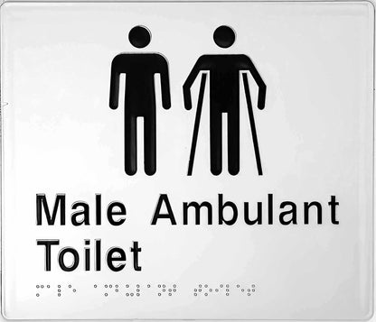 Male Ambulant Toilet braille sign