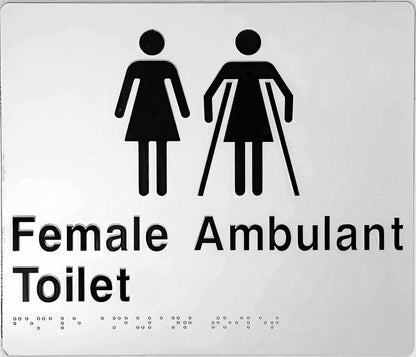 SS42- Female Ambulant Toilet braille sign