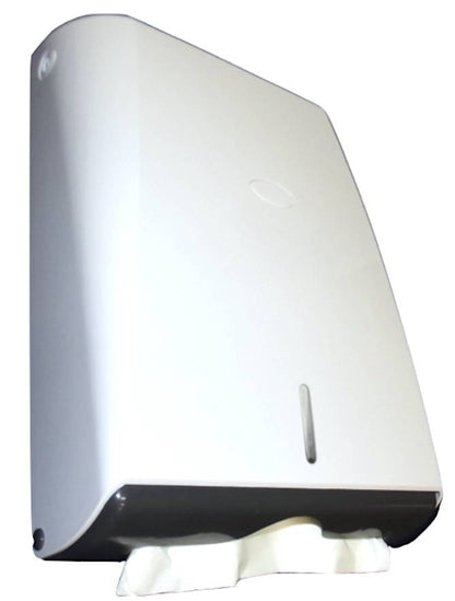 Slim paper towel dispenser